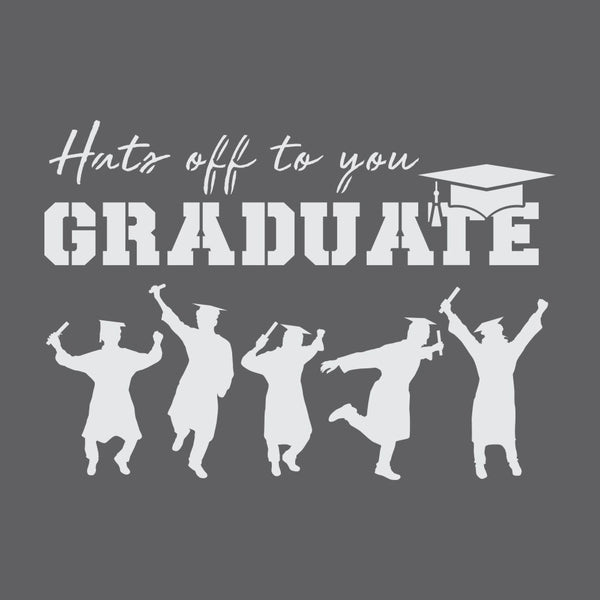 Hats off to the Graduate Sign Stencil