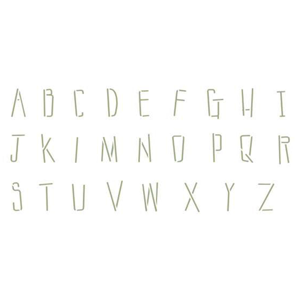 Sticks Uppercase Alphabets Craft Stencil