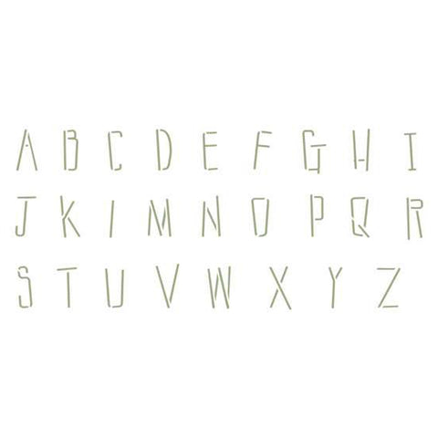 Sticks Uppercase Alphabets Craft Stencil