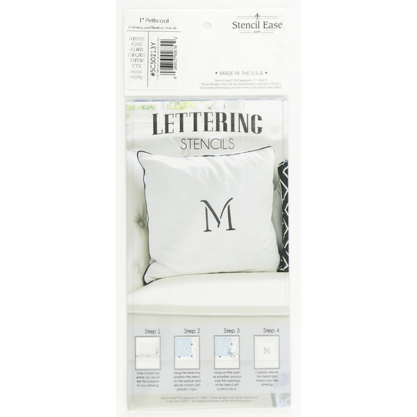 Petticoat Letter & Number Stencil Set