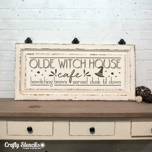 Witch House Cafe Craft Stencil