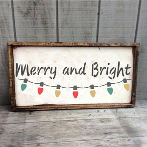 Merry and Bright 6 Piece Christmas Craft Stencil Kit