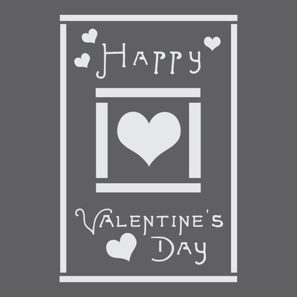 Valentine's Greeting Card Craft Stencil