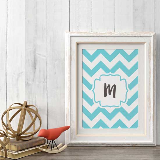 Chevron Monogram Craft Stencil