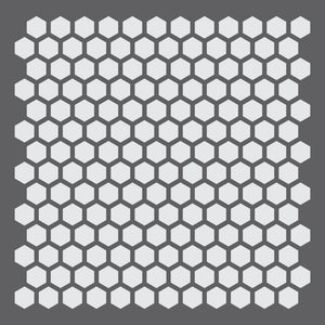 Hexagon honey comb pattern stencil