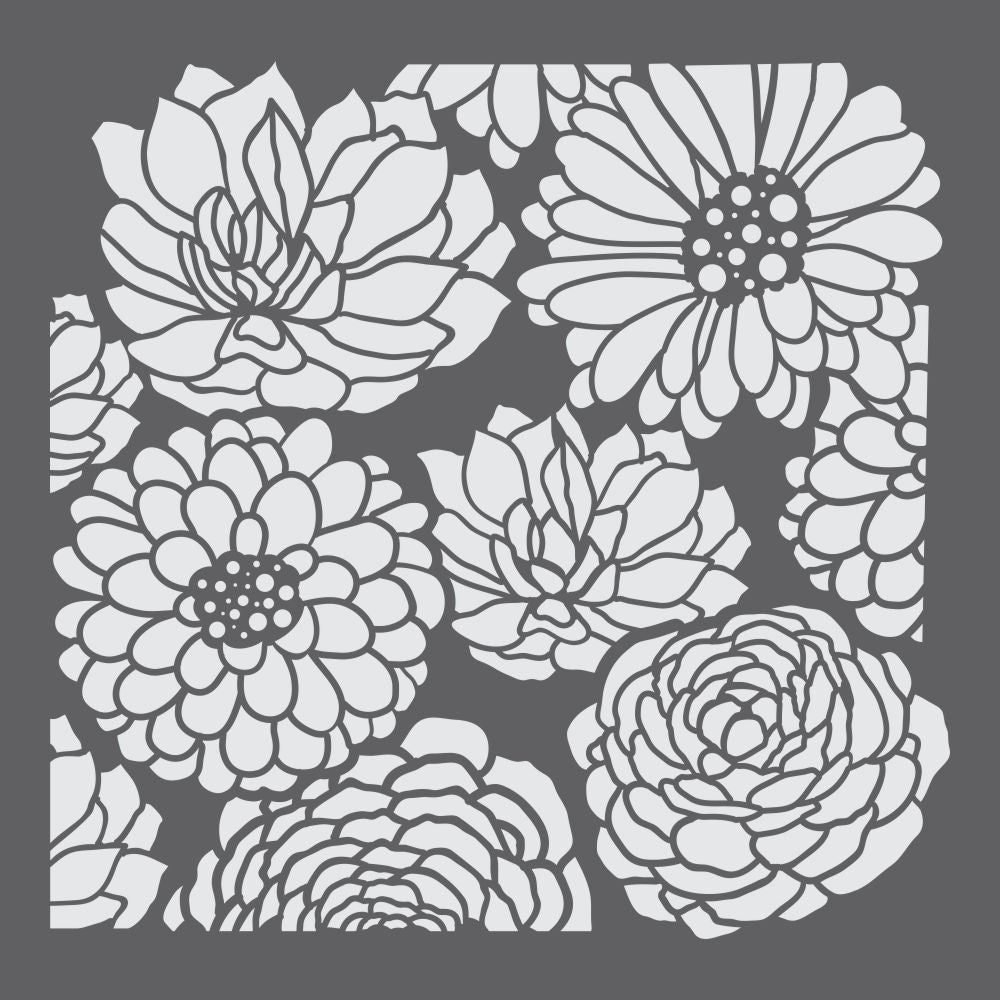Abstract Floral Mini Craft Stencil