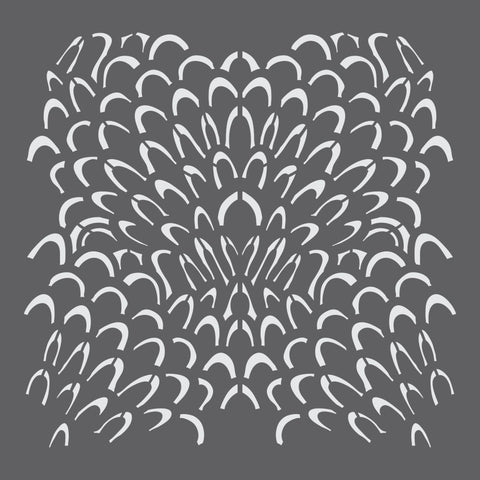 Peacock Feathers Mini Craft Stencil