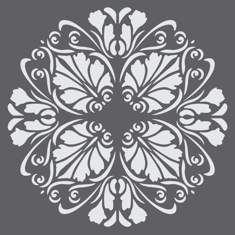 Floral Medallion Mini Craft Stencil