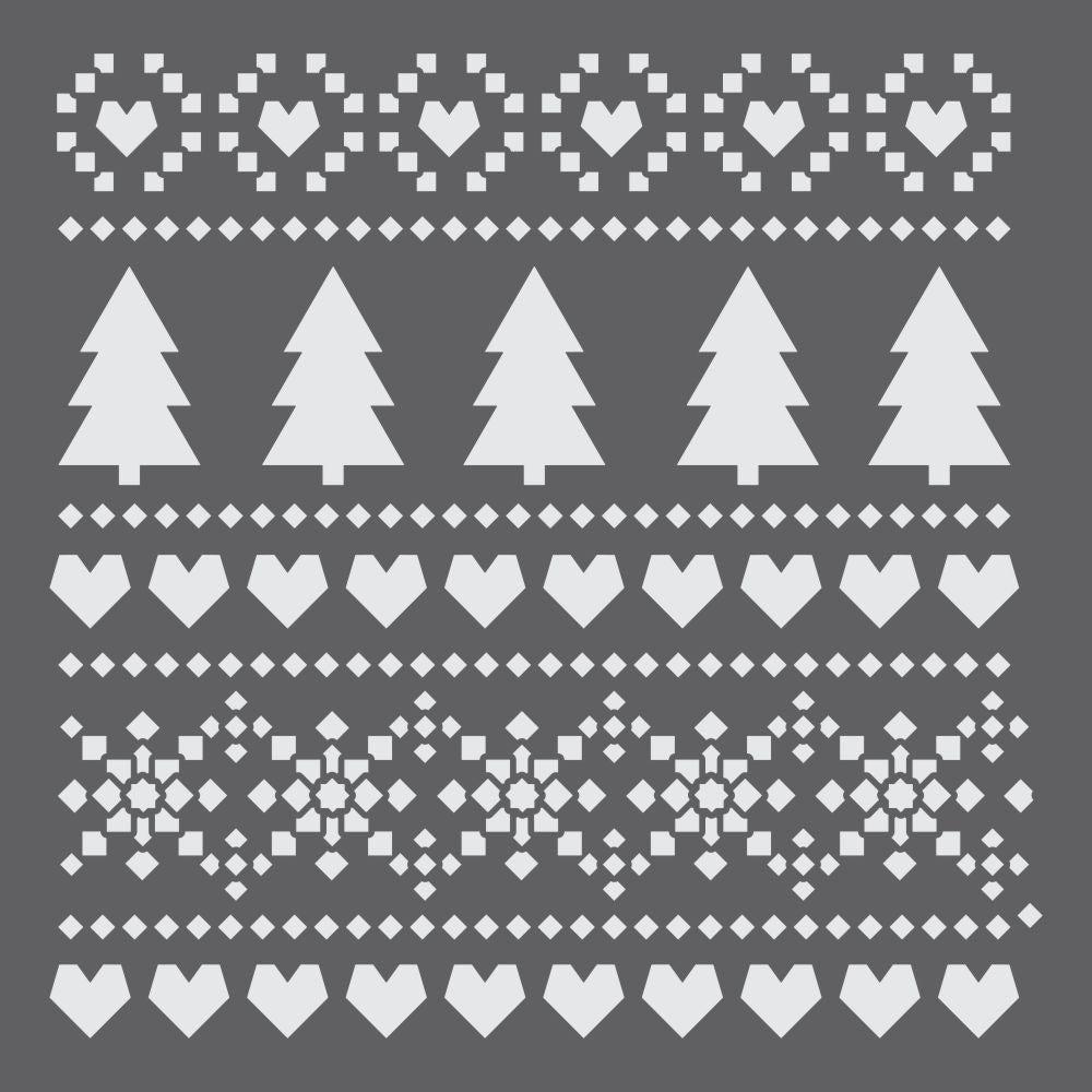 Holiday Fair Isle Mini Craft Stencil