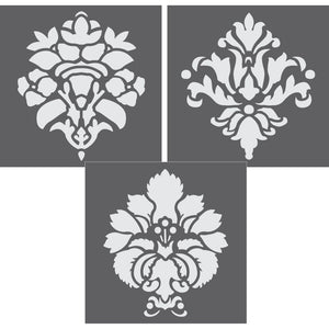 Damask Motifs 3 Piece Mini Stencil Set