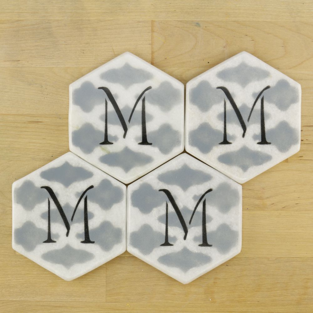 Simple Script Letter Stencil Set