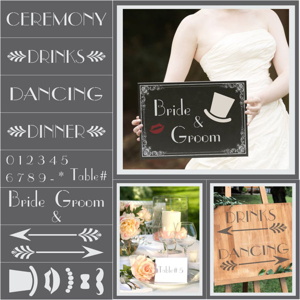 Vintage 1920's Wedding Stencil Kit