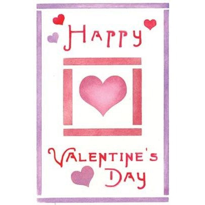 Valentine's Greeting Card Craft Stencil