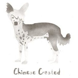 Chinese Crested Greeting Card Craft Stencil