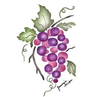 Grapes Greeting Card Craft Stencil