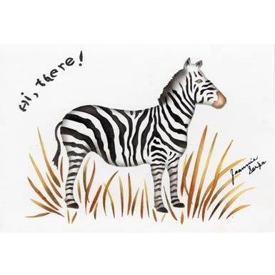 Zebra Greeting Card Stencil