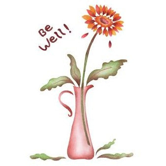 Gerbera Greeting Card Craft Stencil